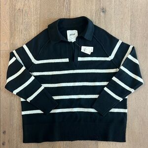 Aerie Black and White Striped Women’s Sweater